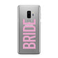 Bride Pink Samsung Galaxy S9 Plus Case on Silver phone