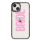 Bride Pink iPhone 13 Black Impact Case on Silver phone