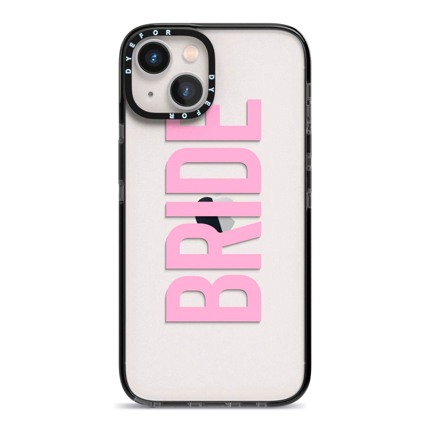 Bride Pink iPhone 13 Black Impact Case on Silver phone