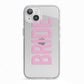 Bride Pink iPhone 13 TPU Impact Case with White Edges