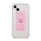Bride Pink iPhone 14 Plus Clear Tough Case Starlight
