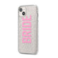 Bride Pink iPhone 14 Plus Glitter Tough Case Starlight Angled Image