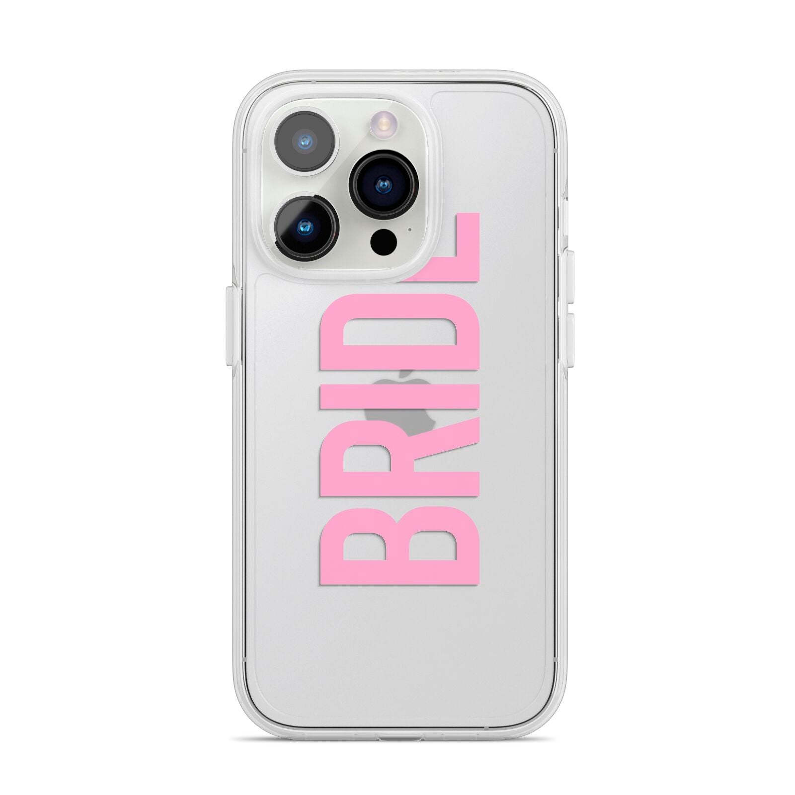 Bride Pink iPhone 14 Pro Clear Tough Case Silver