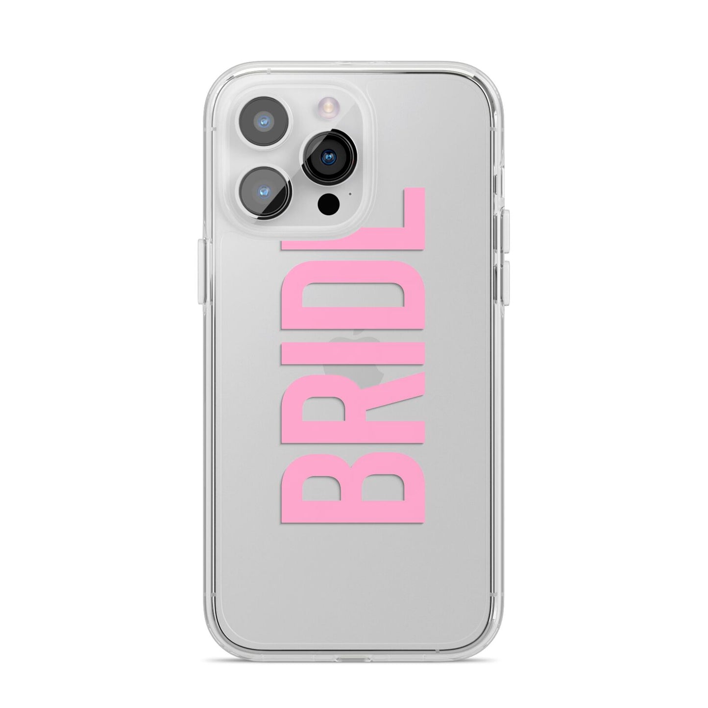 Bride Pink iPhone 14 Pro Max Clear Tough Case Silver