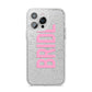 Bride Pink iPhone 14 Pro Max Glitter Tough Case Silver