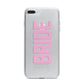Bride Pink iPhone 7 Plus Bumper Case on Silver iPhone