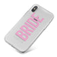 Bride Pink iPhone X Bumper Case on Silver iPhone