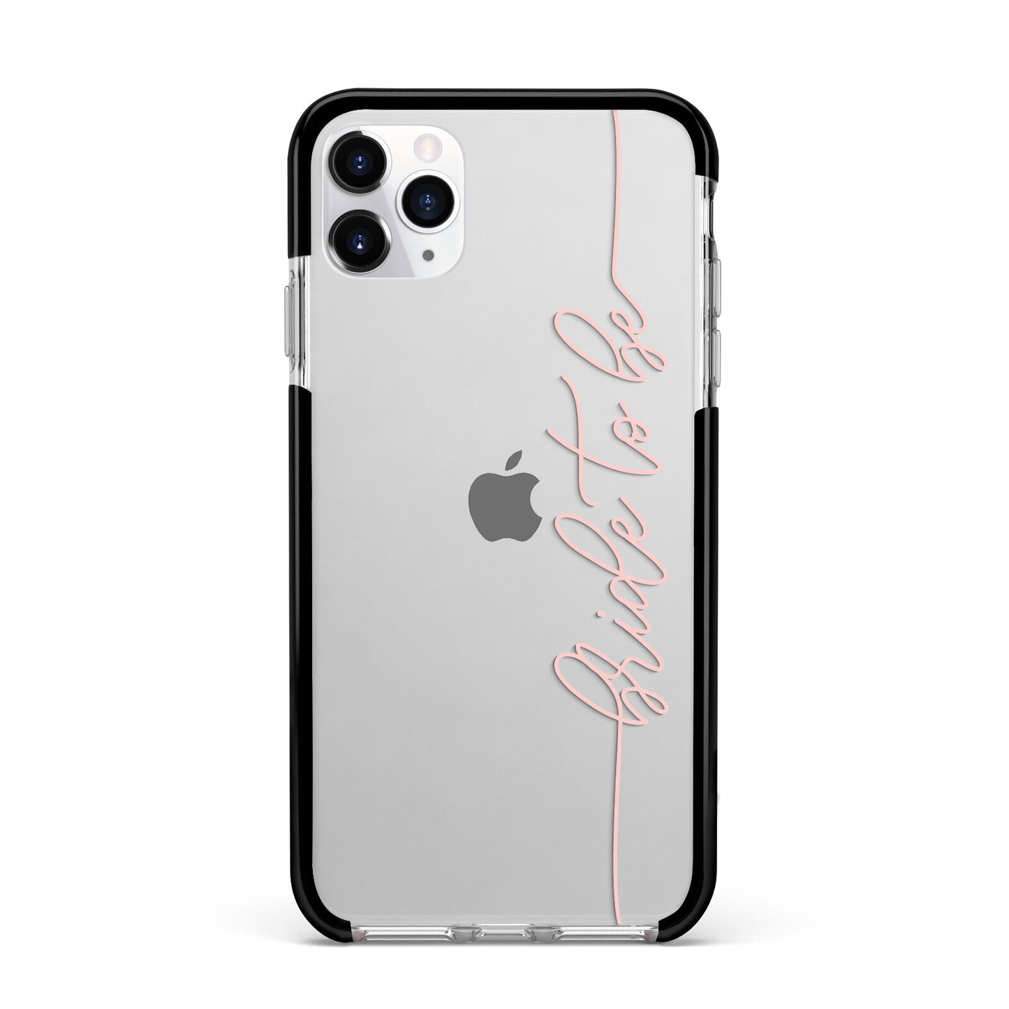 Bride To Be Apple iPhone 11 Pro Max in Silver with Black Impact Case