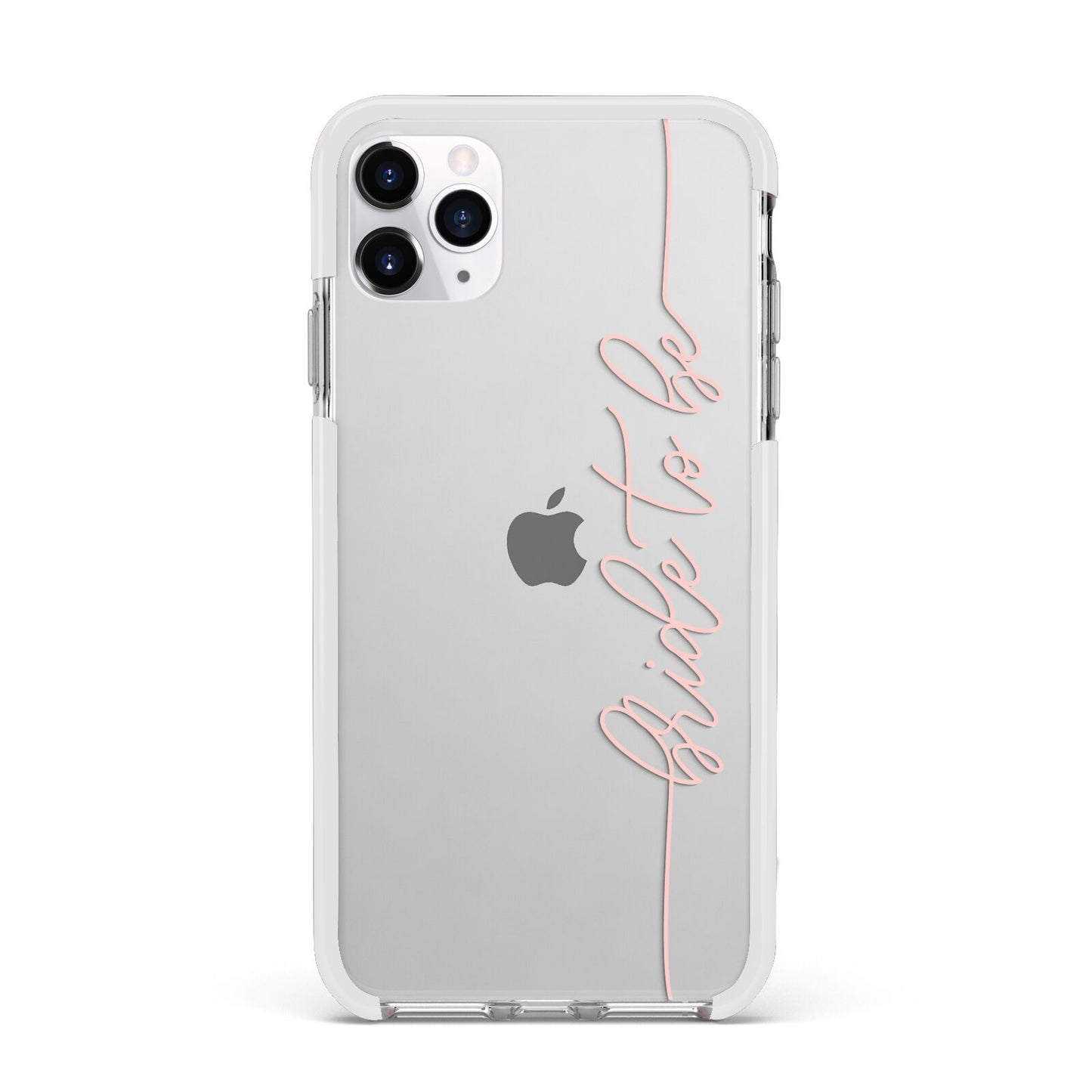 Bride To Be Apple iPhone 11 Pro Max in Silver with White Impact Case