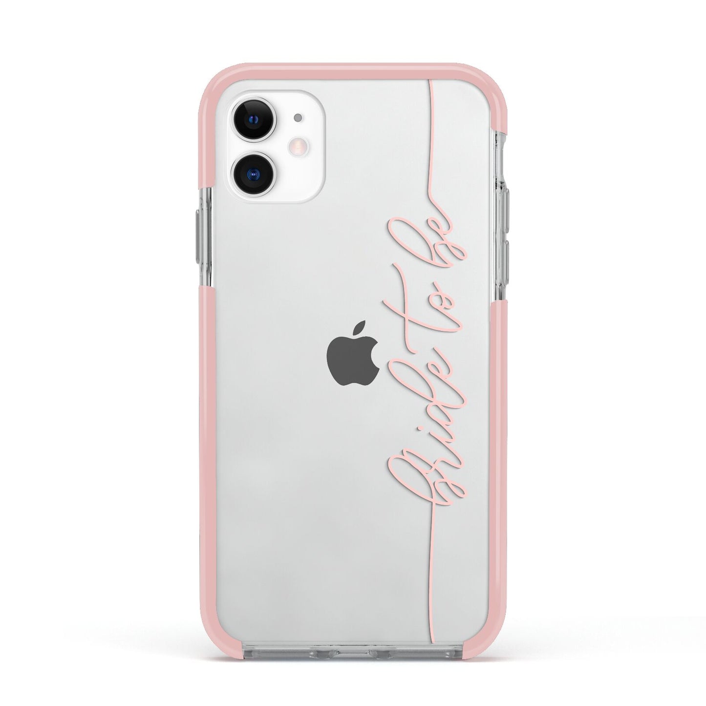 Bride To Be Apple iPhone 11 in White with Pink Impact Case