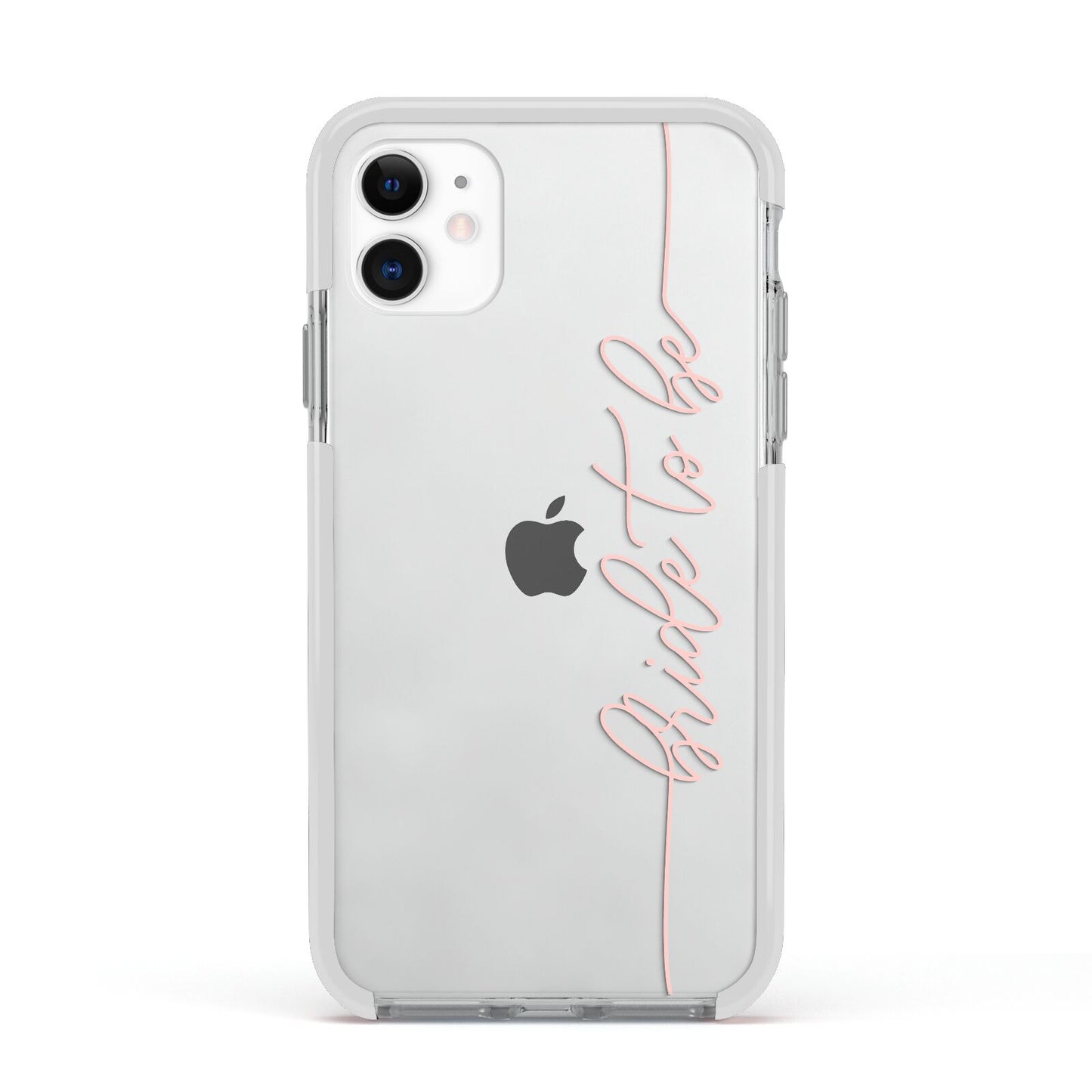 Bride To Be Apple iPhone 11 in White with White Impact Case