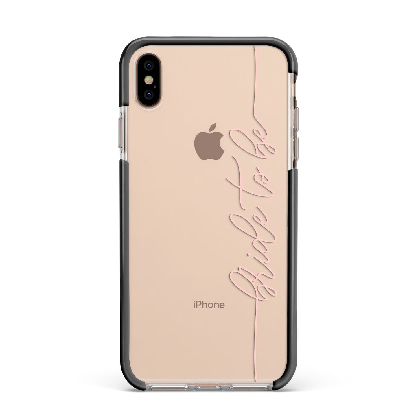 Bride To Be Apple iPhone Xs Max Impact Case Black Edge on Gold Phone