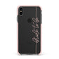 Bride To Be Apple iPhone Xs Max Impact Case Pink Edge on Black Phone