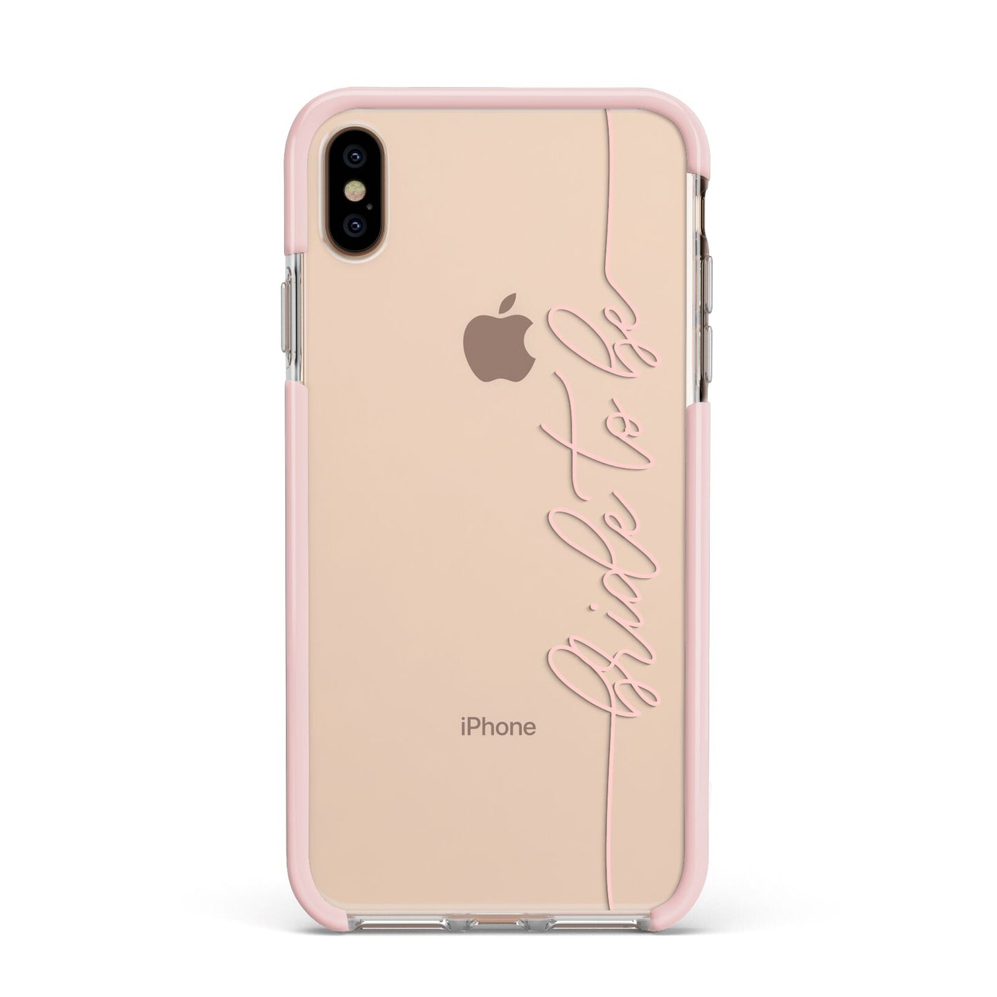 Bride To Be Apple iPhone Xs Max Impact Case Pink Edge on Gold Phone