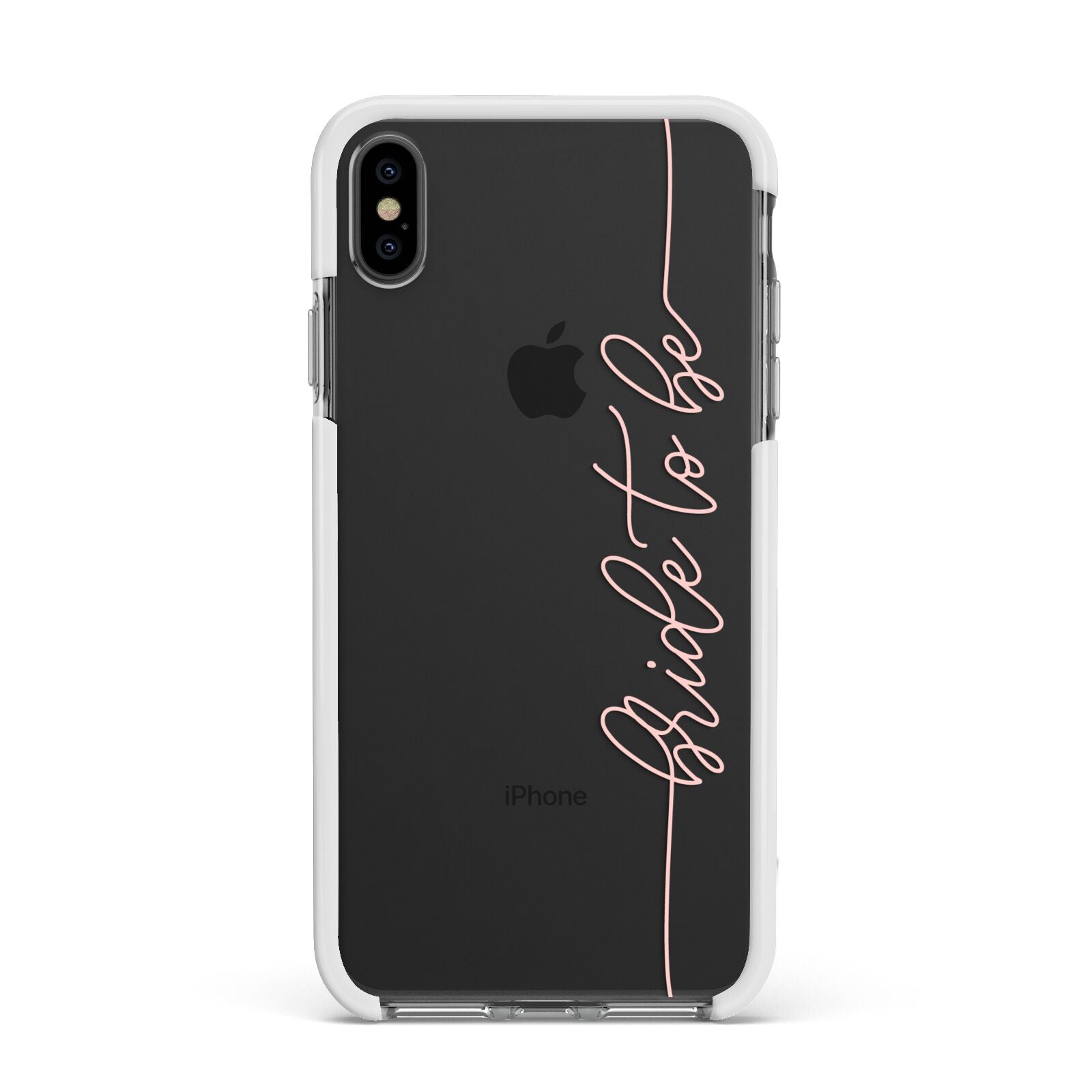 Bride To Be Apple iPhone Xs Max Impact Case White Edge on Black Phone