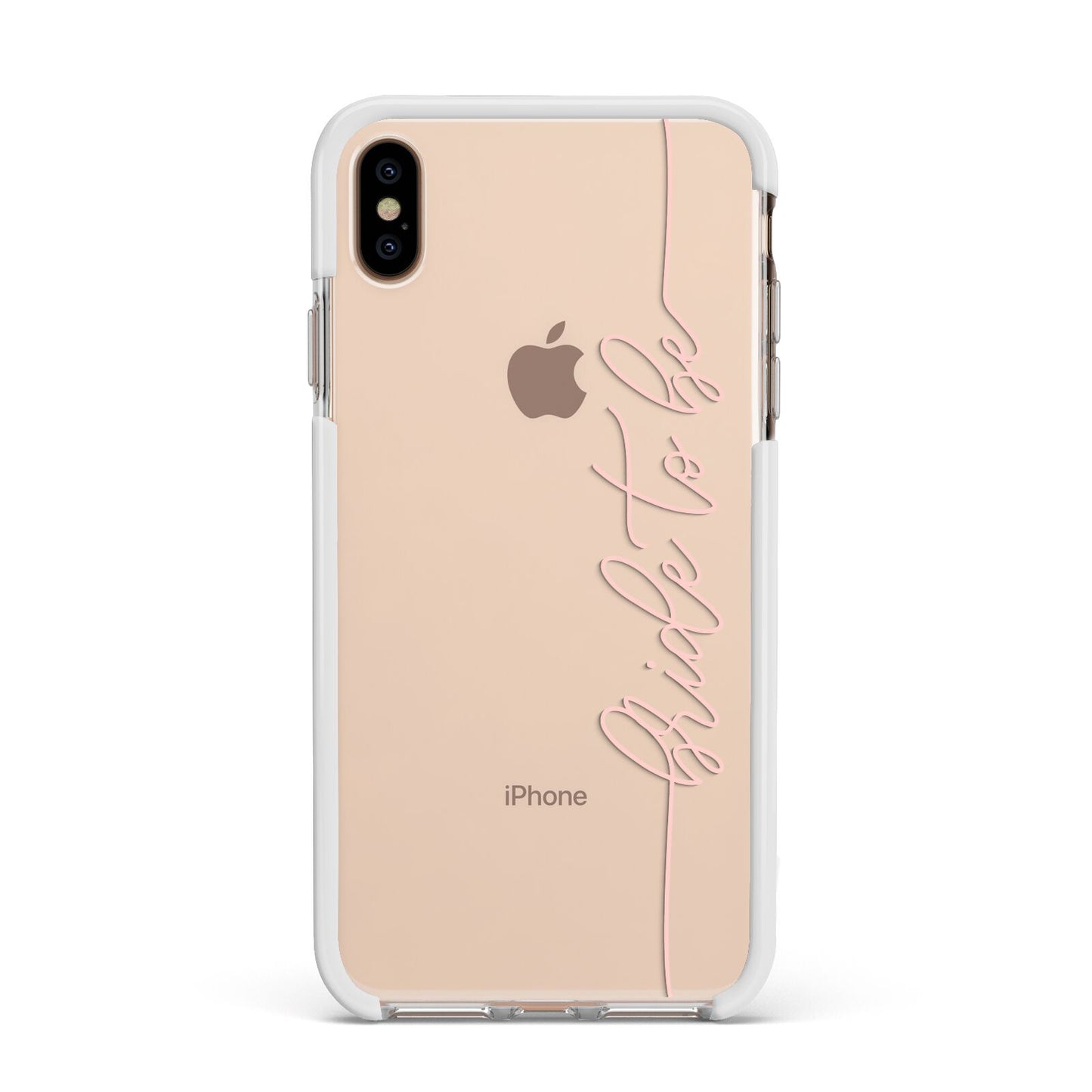 Bride To Be Apple iPhone Xs Max Impact Case White Edge on Gold Phone
