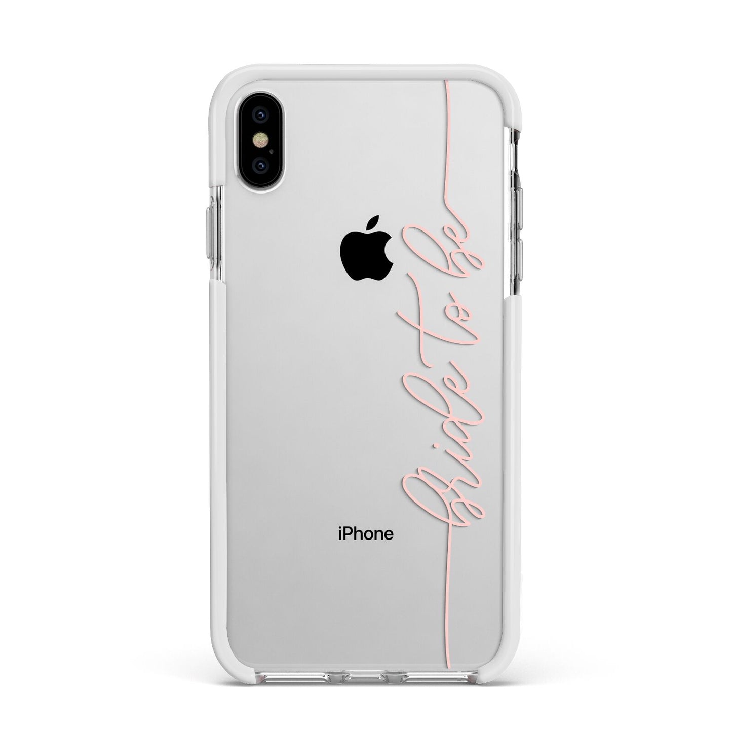 Bride To Be Apple iPhone Xs Max Impact Case White Edge on Silver Phone