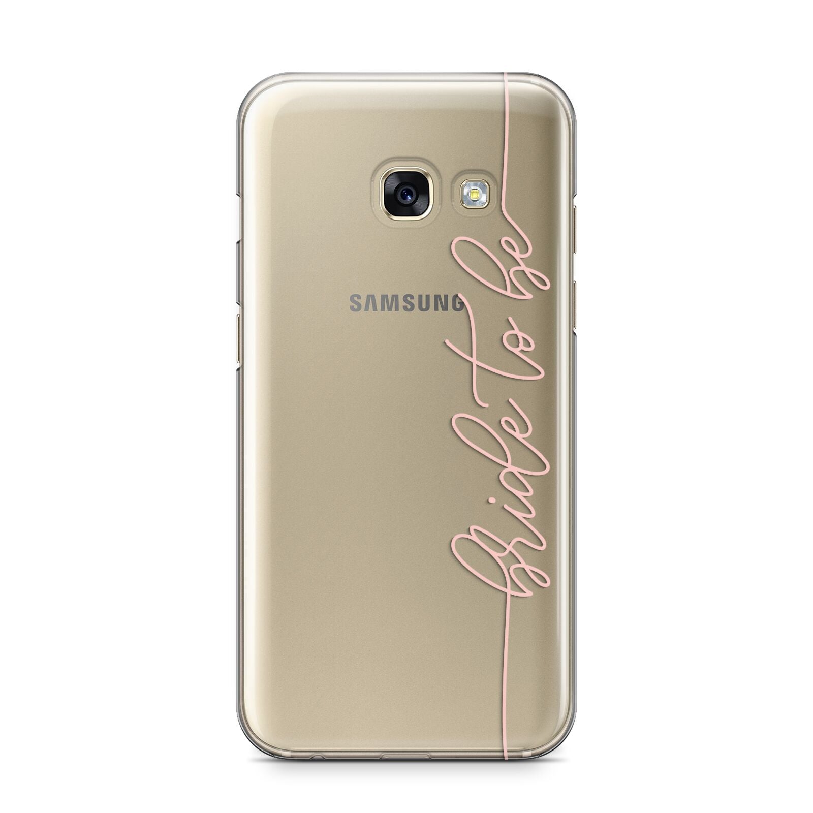 Bride To Be Samsung Galaxy A3 2017 Case on gold phone