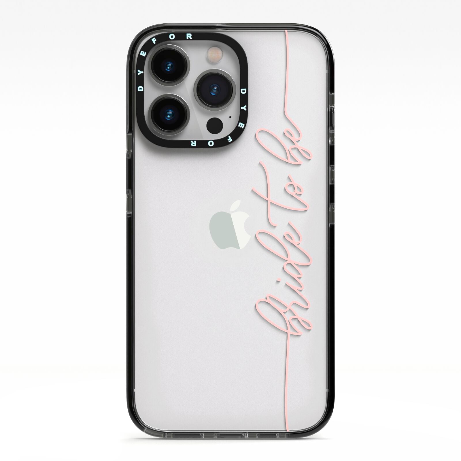 Bride To Be iPhone 13 Pro Black Impact Case on Silver phone
