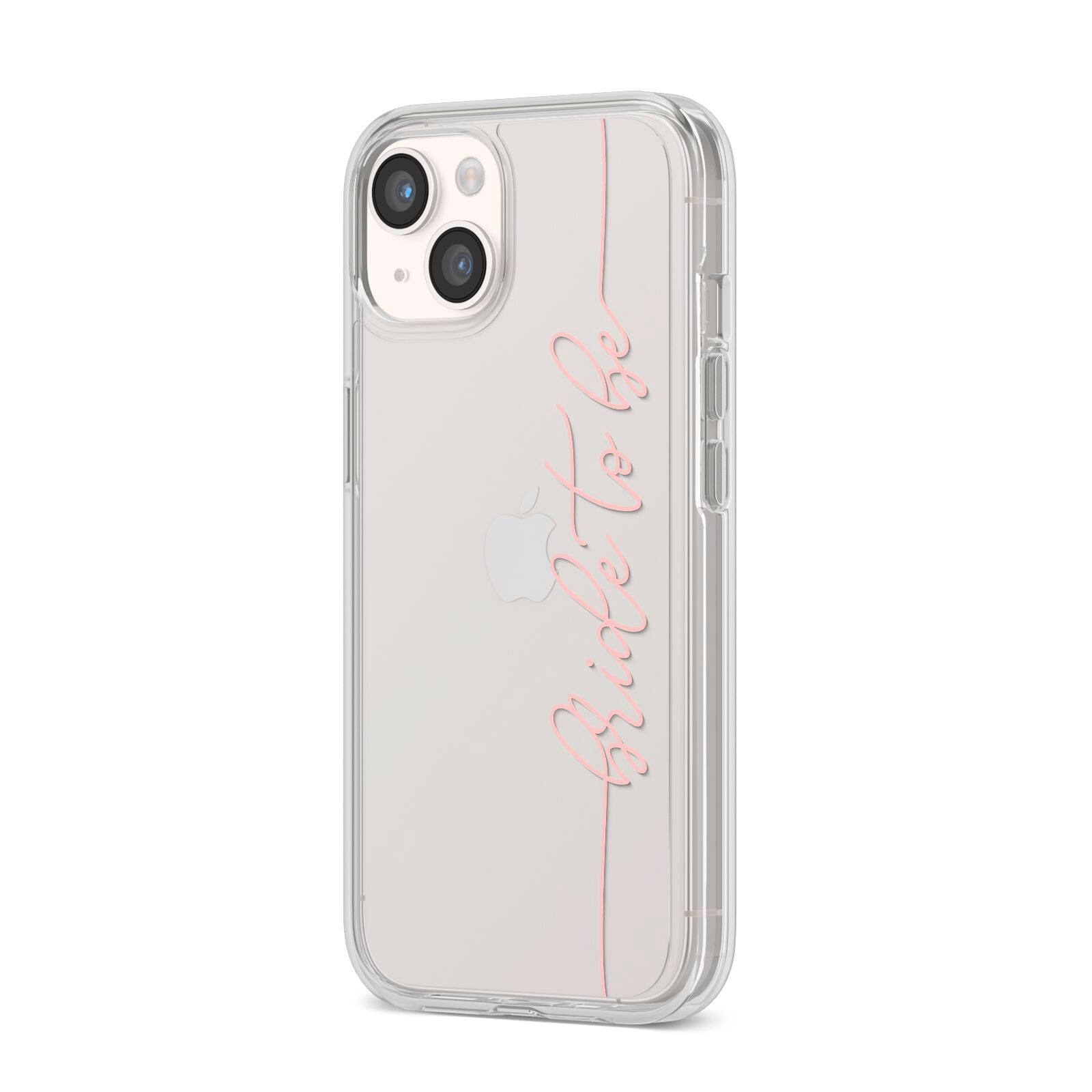 Bride To Be iPhone 14 Clear Tough Case Starlight Angled Image