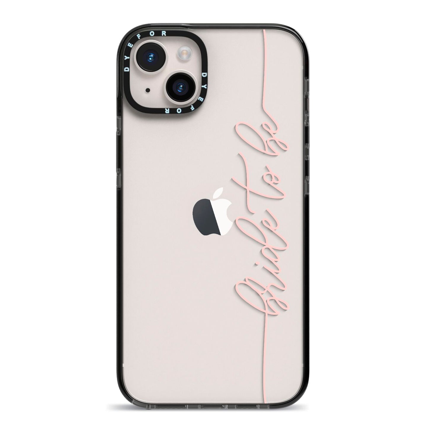 Bride To Be iPhone 14 Plus Black Impact Case on Silver phone