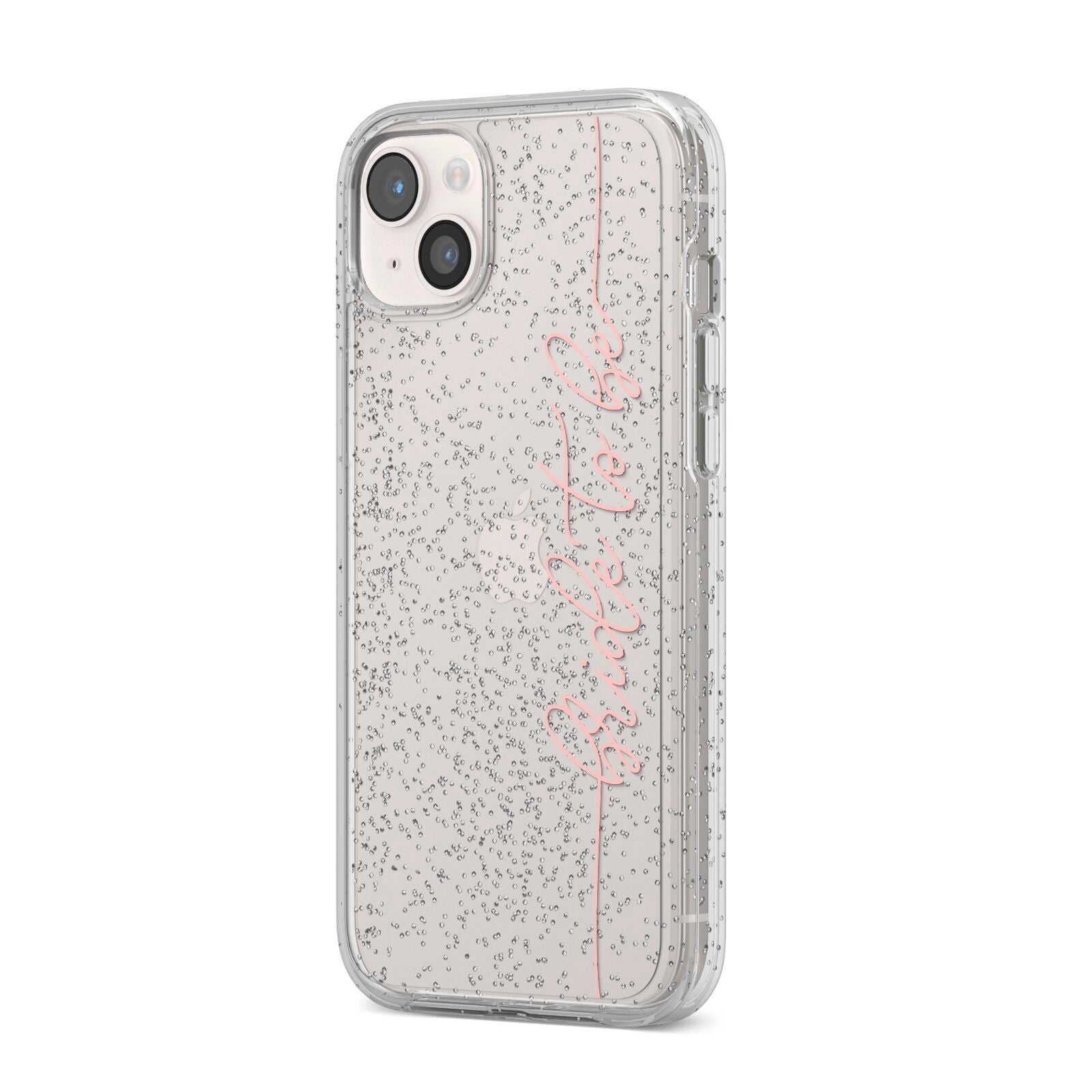 Bride To Be iPhone 14 Plus Glitter Tough Case Starlight Angled Image