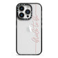 Bride To Be iPhone 14 Pro Black Impact Case on Silver phone