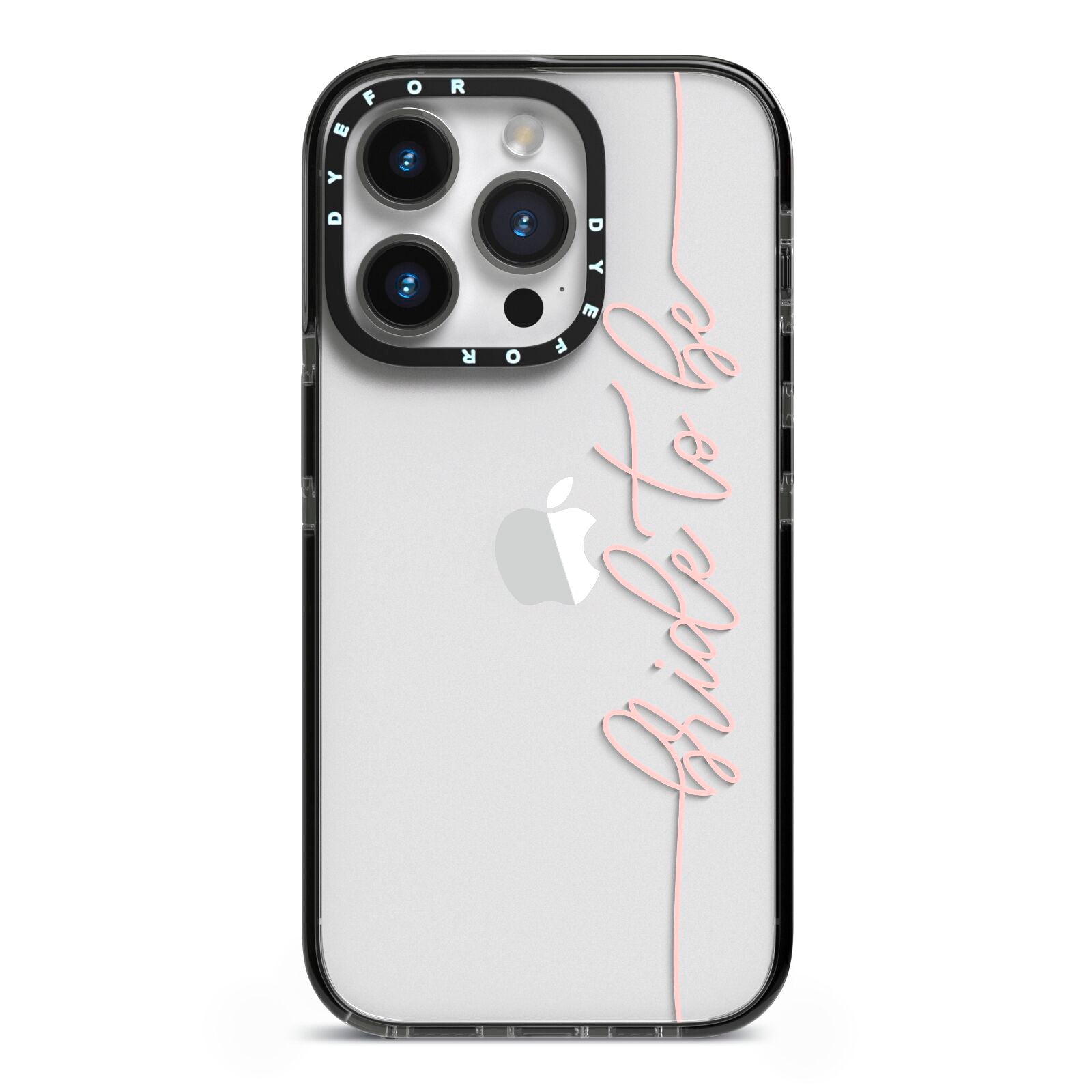 Bride To Be iPhone 14 Pro Black Impact Case on Silver phone