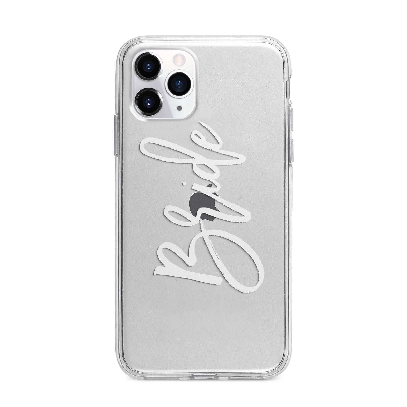 Bride Transparent Apple iPhone 11 Pro Max in Silver with Bumper Case