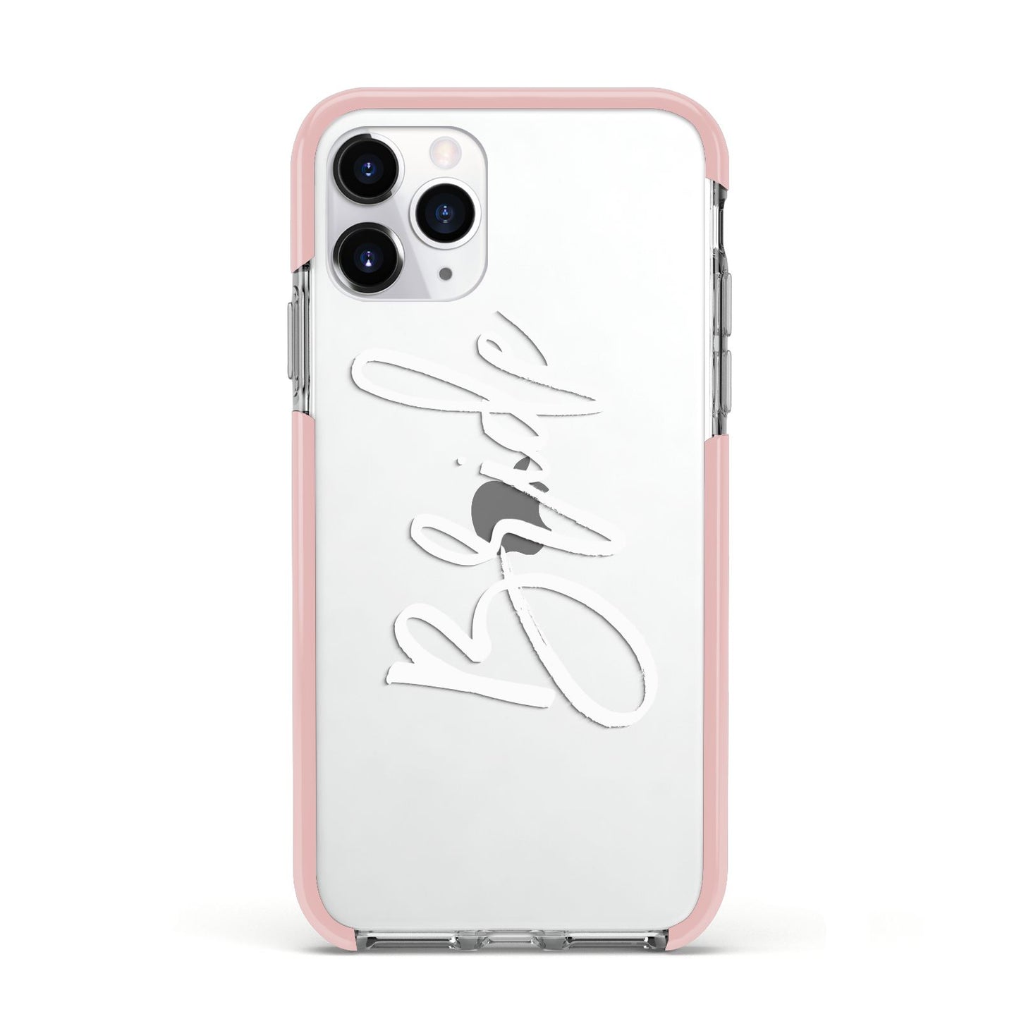 Bride Transparent Apple iPhone 11 Pro in Silver with Pink Impact Case