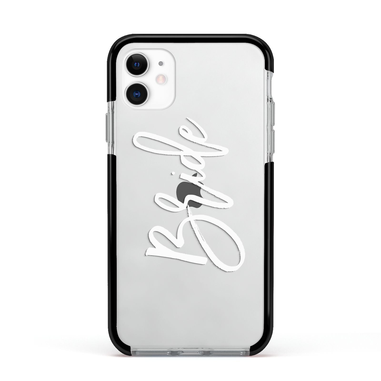 Bride Transparent Apple iPhone 11 in White with Black Impact Case