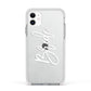 Bride Transparent Apple iPhone 11 in White with White Impact Case