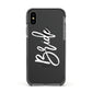 Bride Transparent Apple iPhone Xs Impact Case Black Edge on Black Phone