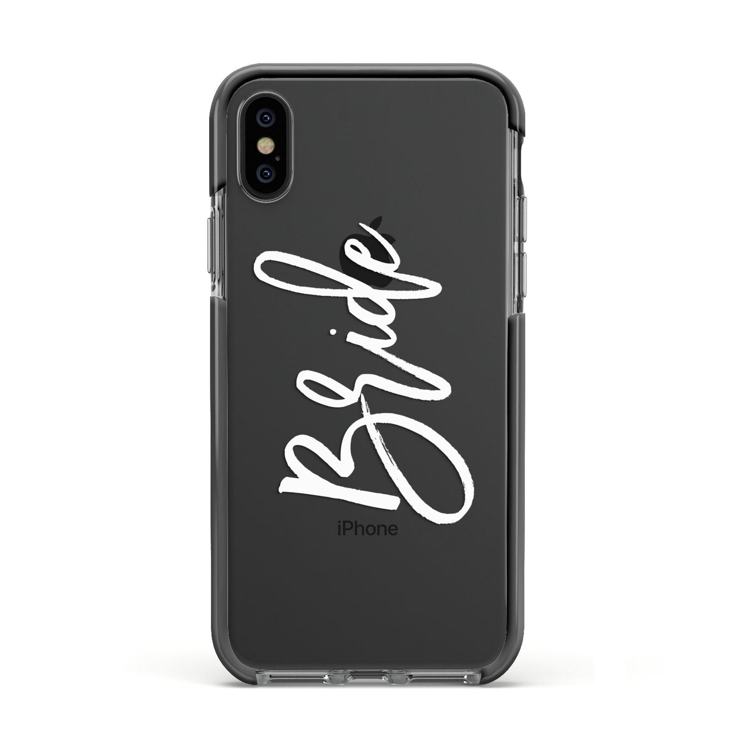 Bride Transparent Apple iPhone Xs Impact Case Black Edge on Black Phone