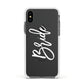 Bride Transparent Apple iPhone Xs Impact Case White Edge on Black Phone
