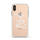 Bride Transparent Apple iPhone Xs Impact Case White Edge on Gold Phone
