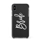 Bride Transparent Apple iPhone Xs Max Impact Case Black Edge on Black Phone