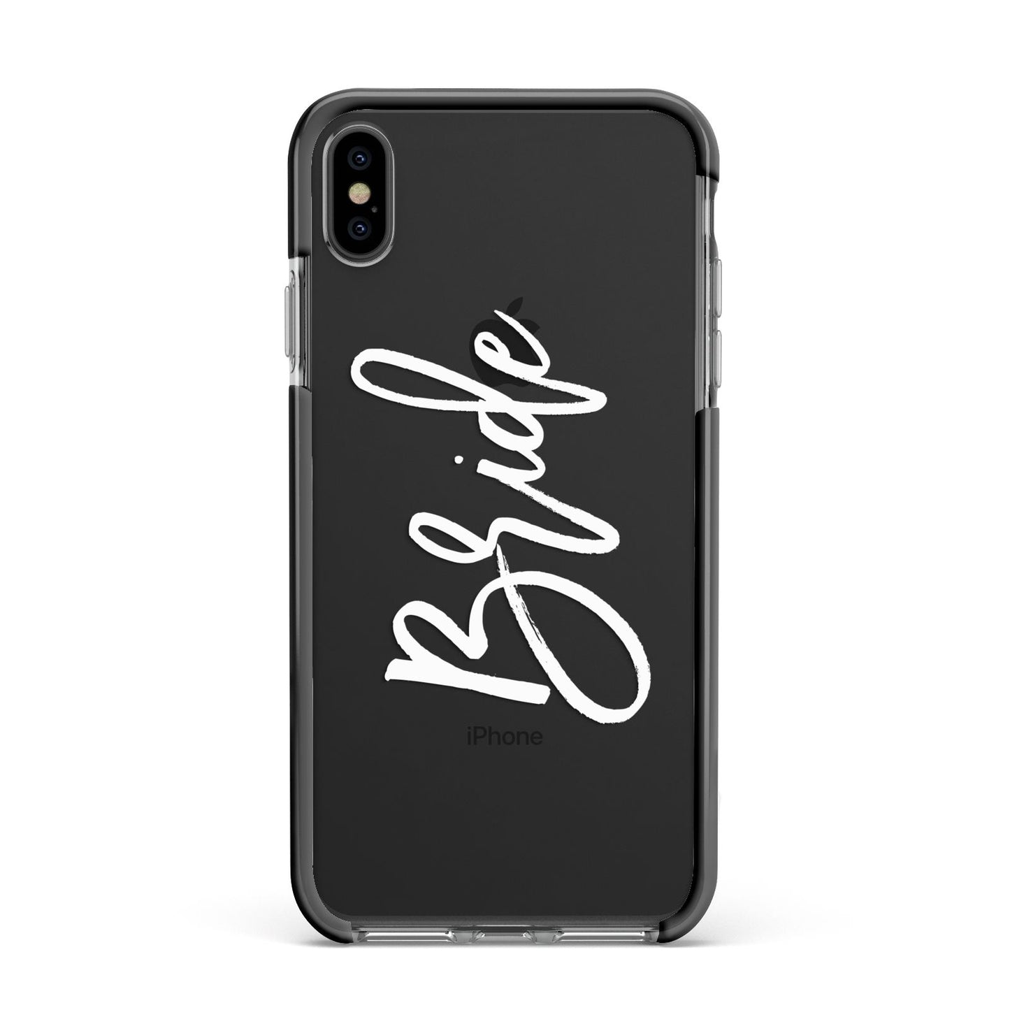 Bride Transparent Apple iPhone Xs Max Impact Case Black Edge on Black Phone