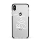 Bride Transparent Apple iPhone Xs Max Impact Case Black Edge on Silver Phone
