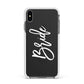 Bride Transparent Apple iPhone Xs Max Impact Case White Edge on Black Phone
