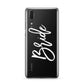 Bride Transparent Huawei P20 Phone Case