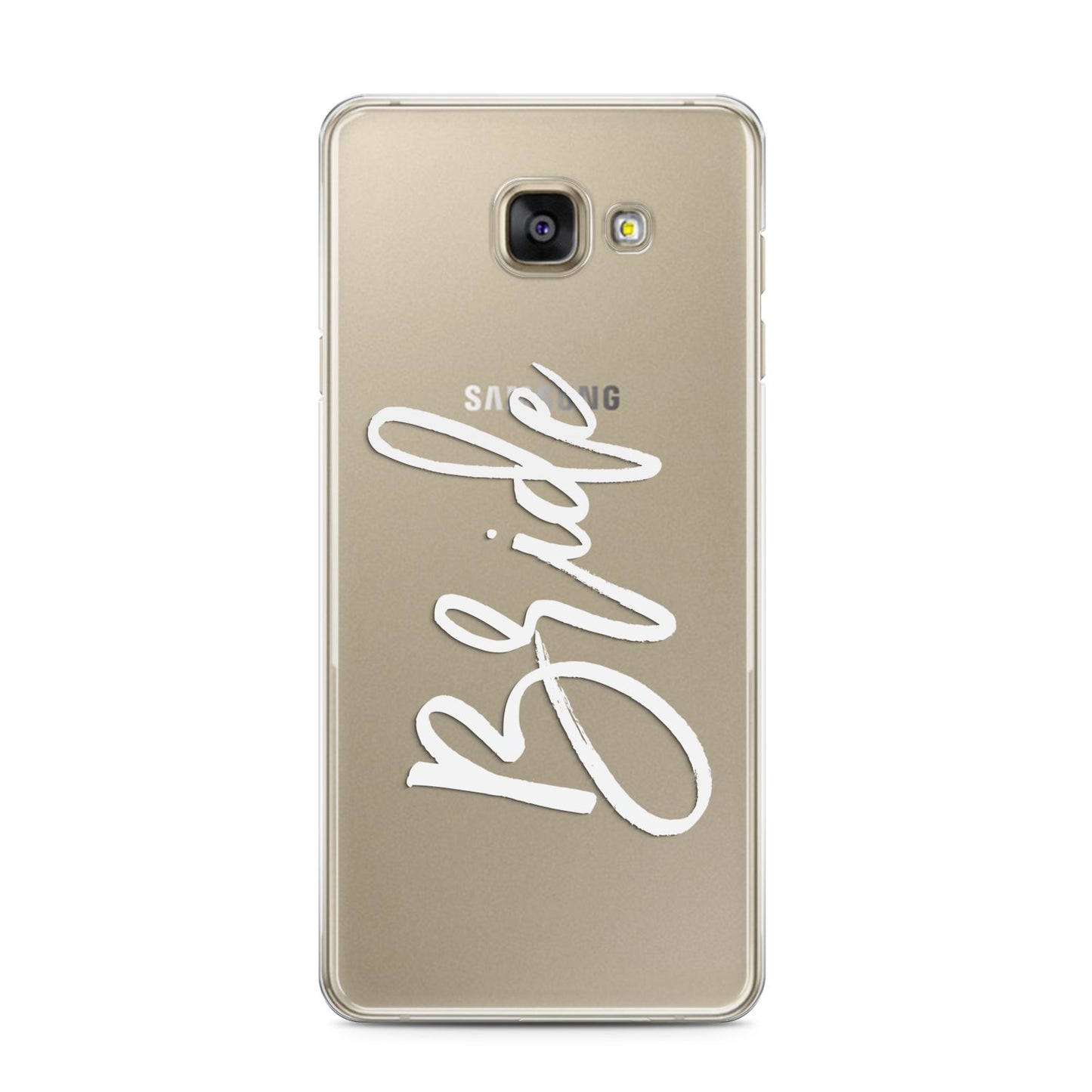 Bride Transparent Samsung Galaxy A3 2016 Case on gold phone