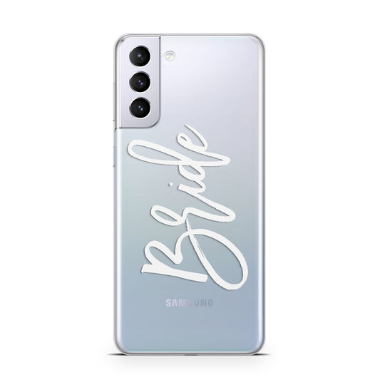 Bride Transparent Samsung S21 Plus Phone Case