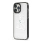 Bride Transparent iPhone 13 Pro Max Black Impact Case Side Angle on Silver phone