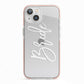 Bride Transparent iPhone 13 TPU Impact Case with Pink Edges