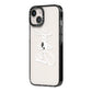 Bride Transparent iPhone 14 Black Impact Case Side Angle on Silver phone