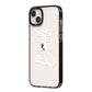 Bride Transparent iPhone 14 Plus Black Impact Case Side Angle on Silver phone