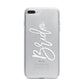 Bride Transparent iPhone 7 Plus Bumper Case on Silver iPhone