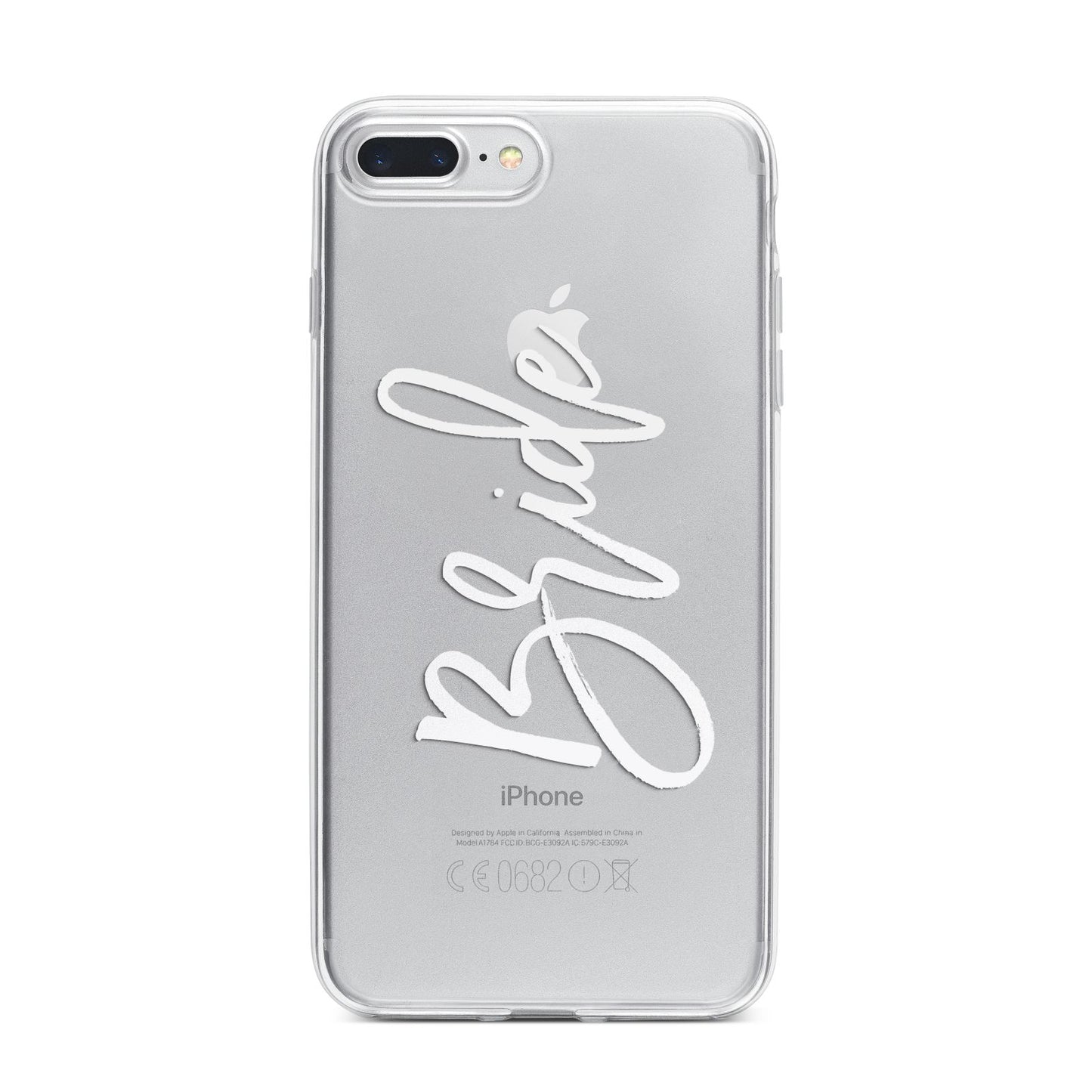 Bride Transparent iPhone 7 Plus Bumper Case on Silver iPhone