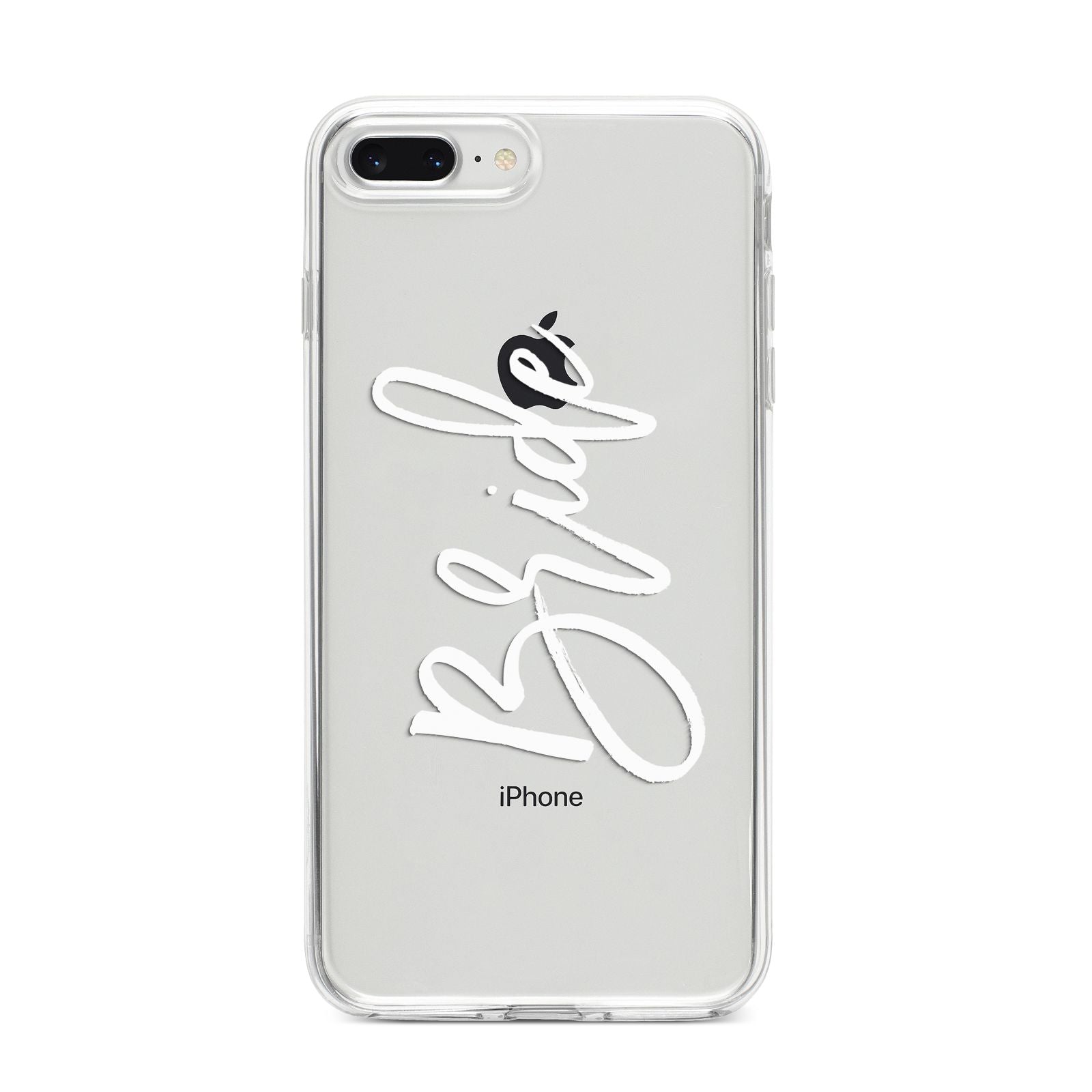 Bride Transparent iPhone 8 Plus Bumper Case on Silver iPhone